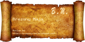 Brezsny Maja névjegykártya